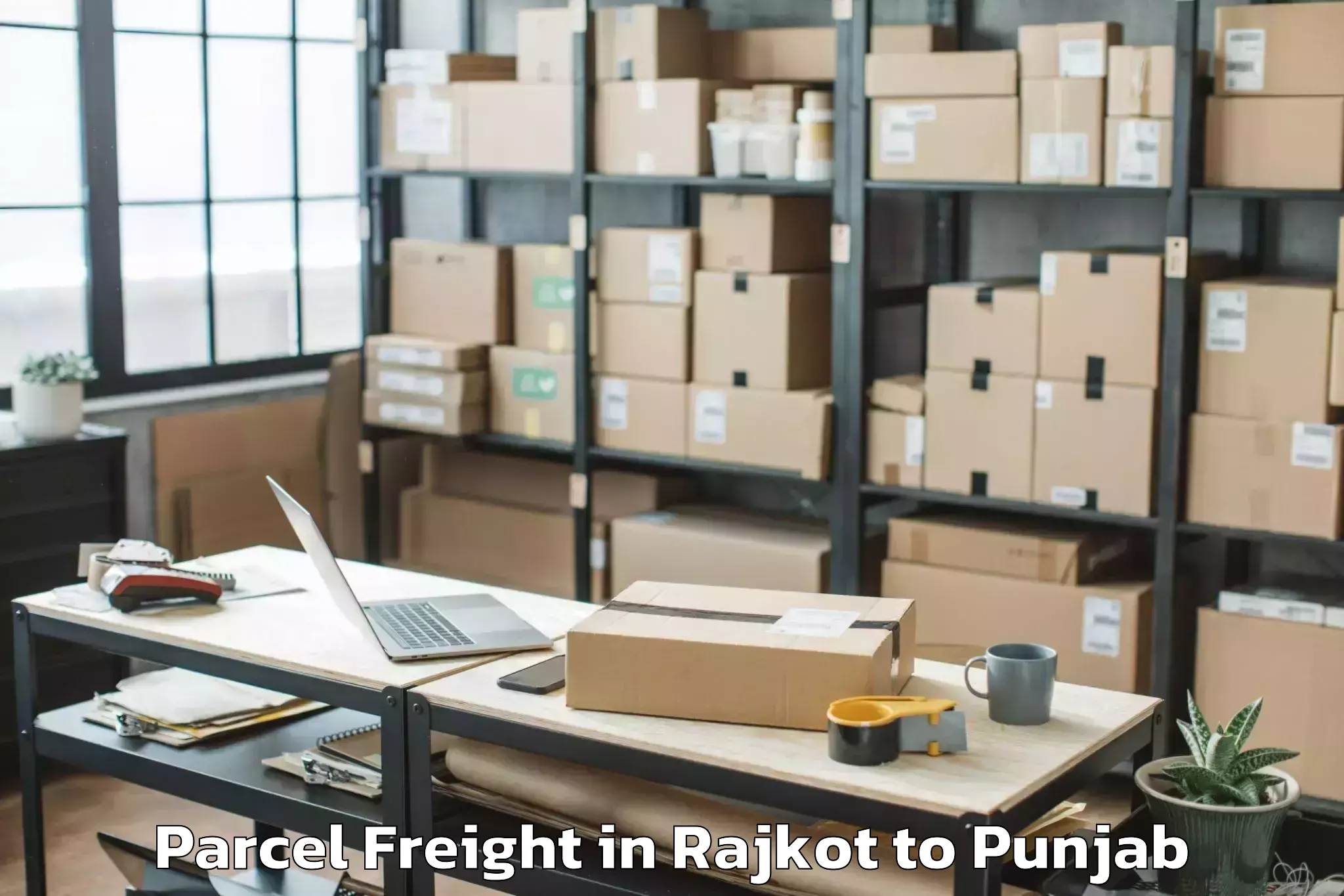 Book Your Rajkot to Rayat Bahra University Kharar Parcel Freight Today